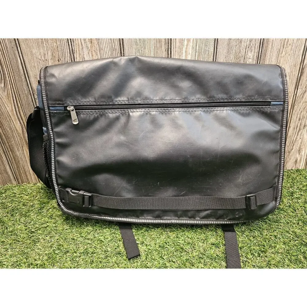 VTG Vintage Nike Crossbody Laptop Messenger Bag Teal Black Backpack Y2K